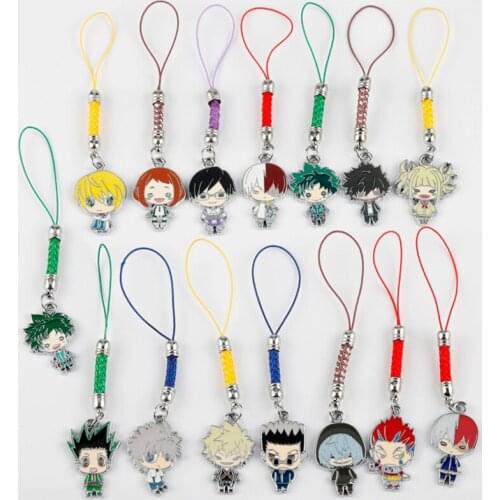 Keychain Jewelry My Hero Academia Cartoon Figure Keychains Anime Keyring Handbag Keyrings Kid Toy Pendant Phone Straps For Women