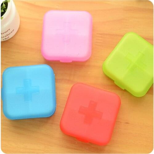 CFQF 4 pack pill box container case pill organizer medcine box holder stroage box splitters travel pill box