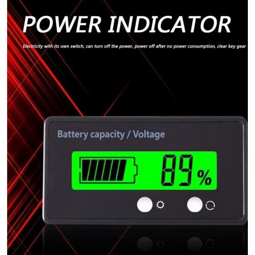 Backlit Digital Battery Capacity Tester Voltage Tester Doctor Detector Voltmeter for Lead Acid Lithium Battery