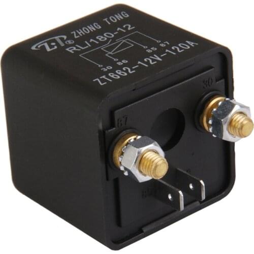 DC Black Car Vehicle Truck Motor 12V 12 Volt 120A AMP SPST Relay 4Pin 4P