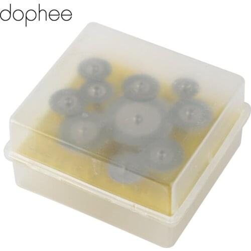 Dophee 10Pcs/Set Dremel Accessories Diamond Saw Blade Cut Off Discs Wheel Blades for Dremel Rotary Tool Set 1/8 Inch Shank