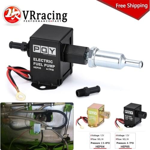 Electronic 12V Fuel Pump 2.5-7PSI Pressure 90LPH Gas Petrol Diesel Compatible FEP12SV E8012S For Auto Carburetor Motorcycle