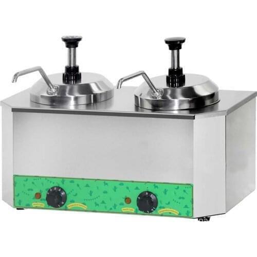 Hot sale Commercial Electric Double Sauce Bottles Warmer Hot Cheese Chocolate 2 Bottles Warming machine