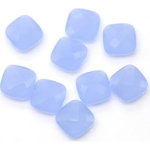 China wuzhou Double Turtle Face 8x8mm Square Crystal Glass Stones for DIY Creative Design