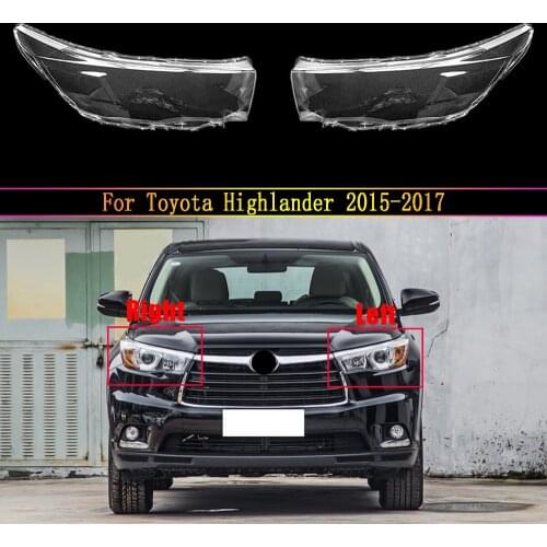 Left & Right Car Headlight Lens Shell Cover Protection Head Lamp Lampshade Parts For Toyota Highlander 2015 2016 2017