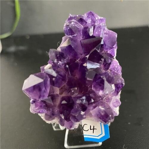 TOP Natural Purple Amethyst Cathedral Quartz Crystal Cluster Mineral Specimen from Brazil