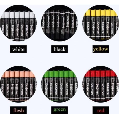 Monochrome Heavy Colorful Oil Pastels 24Pcs/Set 7 Colors Round Shape Oil Pastel Crayon Sticks Single Color Set School Stationery