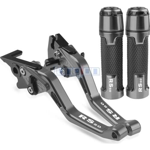 Motorcycle aluminum Accessories RS50 1999 2000 2001 Handle Grips Handlebar Short Brake Clutch Lever For APRILIA RS50 1999-2005