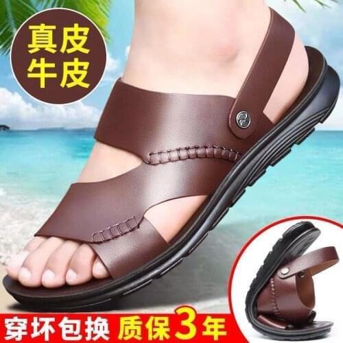 Mens Sandals Leather Summer New Fashion Slippers Shoes Sandals Mens Sandalias Hombre Chaussure Homme
