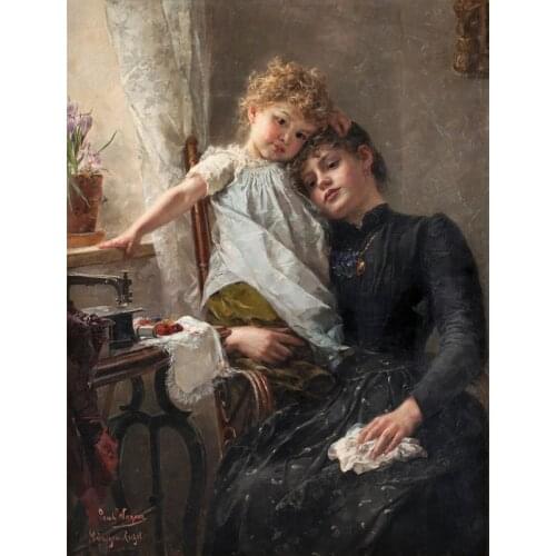 Diy Picture Painting By Numbers Mothers Love Figure Canvas Acrylic Painting Wall Art Home decoration 40x50cm