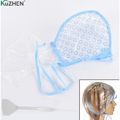 1set Styling Tool Professional Hair Coloring Highlighting Tinting One-off DIY Dye Cap Hook Salon Plastic Cap Hair Accessories