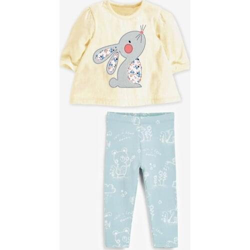 2021 New Autumn Tracksuits Baby Girls Clothes Kids Sport Suit Childrens Clothing Sets Cartoon T-Shirt + Print Pants 2Pcs Outfit