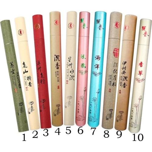 Sticks Box Natural Sandalwood Oriental Buddha Buddhist Aromatic Line Incense for Home Office Study Living Room Practice Temple