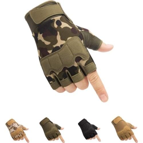 Fingerless Tactical Gloves, Breathable Lightweight Outdoor Military Gloves for Shooting, Hunting, Motorcycling, Climbing