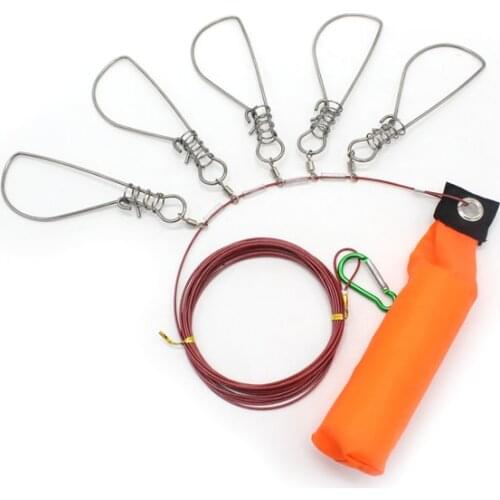 Fishing Accessories Stainless Steel Fishing Lock Buckle Fish Lock Belt Fishing Stringer Ropes