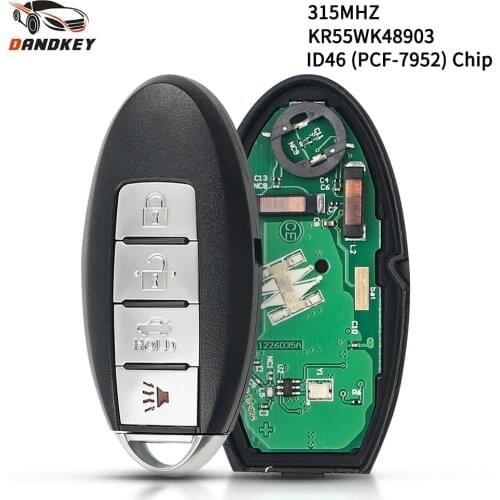Dandkey Smart Card Remote Key For Nissan Altima Maxima Murano 2007 2008 2009 2010 2011 2012 2013 2014 KR55WK48903 KR55WK49622