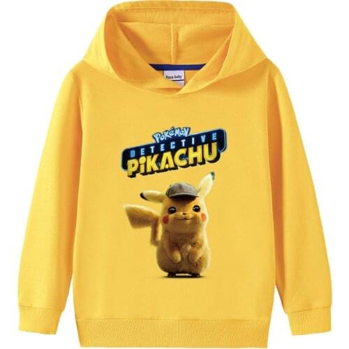 Takara Tomy Pikachu Hoody Sweatshirt Pokemon Streetwear Hoodies Sweatshirts Kids Boys Girls Hoodie Clothes Tracksuit Jacket