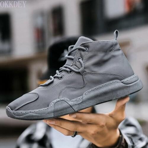 Ice silk casual single shoes 2020 autumn high help new shaking sound burst mens shoes trend shoes deodorizing breathable