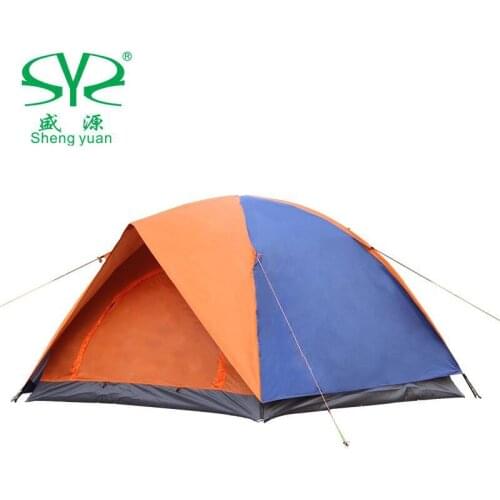 Camping Outdoor Tent 2 3 Person Double Layer Double Door Hiking Folding Fishing Beach Tourist For Recreation