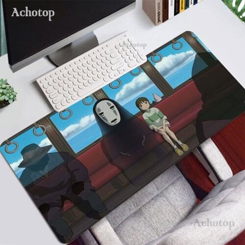 High Quality Studio Ghibli Spirited Away Totoro gamer play mats Mousepad Anime XL Large Mouse Pad Keyboards Anti-slip Gaming Mat