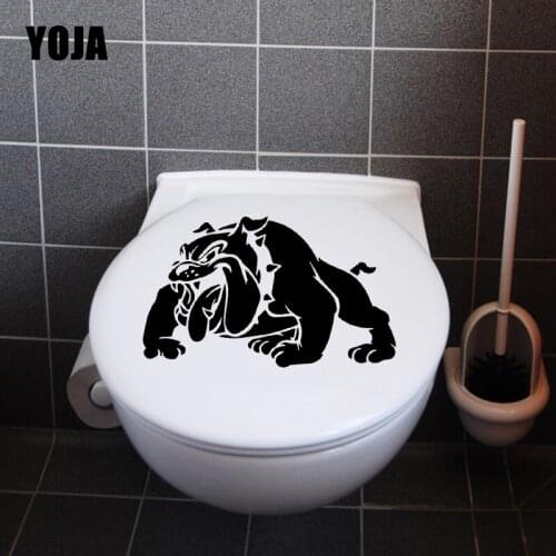 YOJA 23.7X14.2CM Intereting Wall Sticker Marine Corps Bulldog Toilet Decal Bedroom Home Decor T5-1633