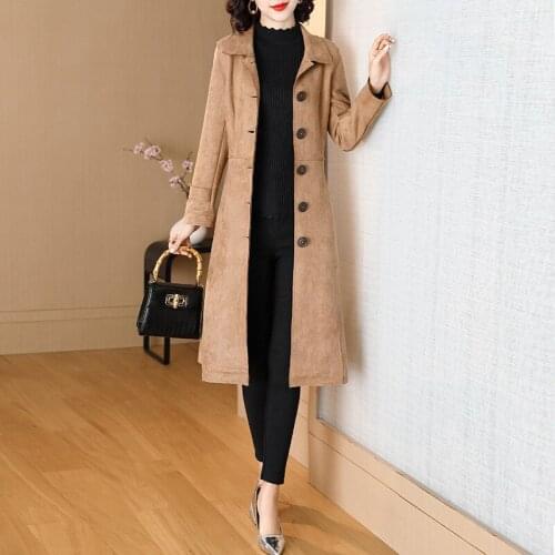 Coat AYUYNSUE for Long Women Windbreaker Spring Autumn Korean Clothes Womens Trench Coats 2020 VJF1215797H KJ5252