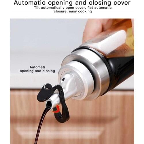 1Pcs Olive Oil Sprayer Liquor Dispenser Wine Pourers Flip Top Stopper Multifunctional Automatic Flip Bottle Stopper Kitchen Tool