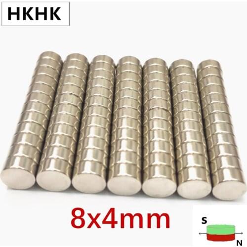 10/20/100PC 8x4 Neodymium Magnet 8mm x 4mm Super Powerful Strong Permanent Magnetic imanes N35 Round NdFeB 8X4 Magnetic standard
