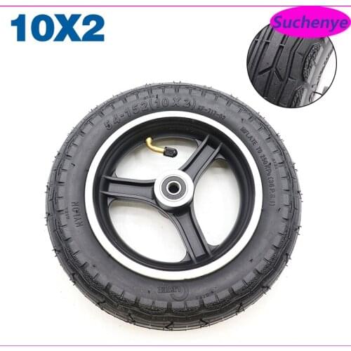 10 inch 10x2 (54-152) Pneumatic Wheel Tire 10x2 Inner and Outer Tyre with Alloy Hub for Electric Scooter Accessories