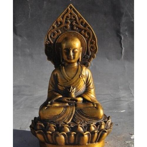 1127+++7"tibet buddhism Joss Jizo Ksitigarbha bodhisattva Monk buddha god statue