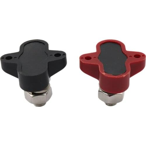 2pcs Junction Block Power Post Stainless Steel Insulated Terminal Stud M10