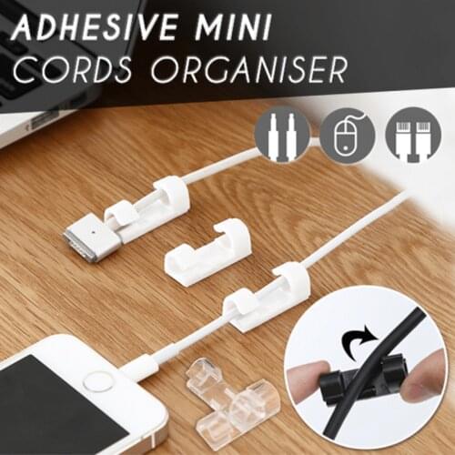 20pcs Self-adhesive Wire Organizer Fixed Clamp Computer Data Cable Clamps TUE88