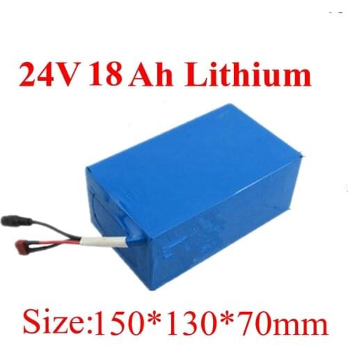 24v 18Ah 18650 Li-ion Battery Pack 18ah 24v Recharge Lithium Batteries with BMS for Power Tool Ebike Motor Cycles+2A Charge