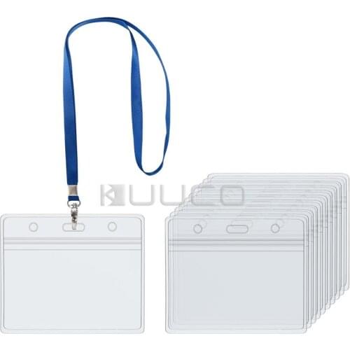 50 PCS/LOT Card Holder/Badge Holder/Office Supplies/ID Card Holderwith Lanyards for Students/Business/Staff etc
