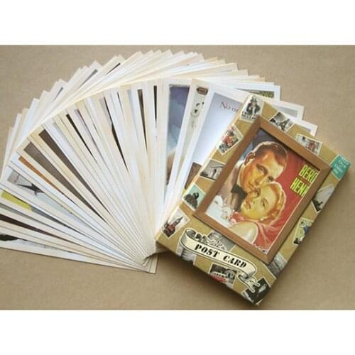64pcs/lot"Vintage classic movie post cards"gift cards Christmas greeting cards Office Supplies cards Message postcard YH-1047
