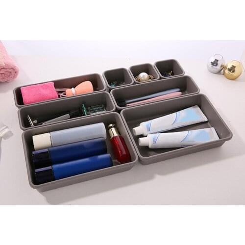 80% Hot Sales11Pcs/Set Multi-grid Storage Drawer Cabinet Separate Storage Divider Organizing Box Make Up Brush Holder Storage