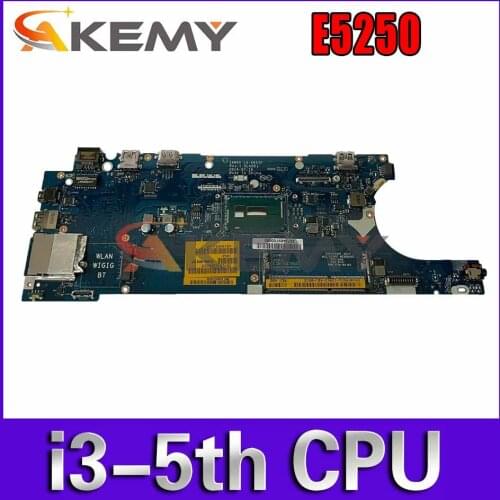 Akemy I3-5010U FOR DELL Latitude E5250 Laptop Motherboard ZAM60 LA-A891P CN-0G2YCV G2YCV C82TW Mainboard 100%tested