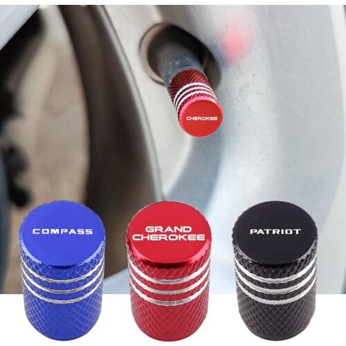 Aluminum Tire Valve Cap Car Emblem Dust Cover For Jeep Commander Compass Gladiator Grand Cherokee Liberty Patriot Wrangler Star