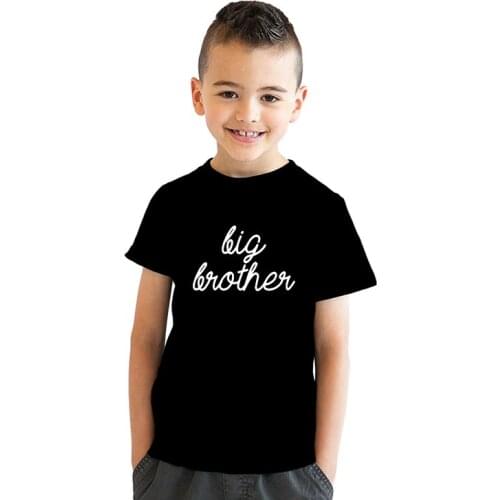 Big Brother Letters Print Kids T Shirt Boys Shirt Casual Children Toddler Clothes Funny Top Tees Child Anouncement Tee Drop Ship