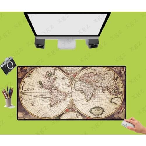 XGZ Old World Map 400*900*3mm XXL Large Mouse Pad Gamer Mousepad Keyboard Mat Office Table Cushion Home Decor For CSGO DOTA