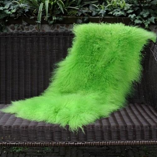 CX-D-24C Living Room Carpet European Fluffy Mongolian Lamb Fur Kids Room Rug Bedroom Area Rug Rectangle Mats