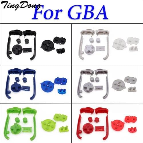 For Gameboy Advance Replacement Keypad L R A B Button For GBA D Pad Power Buttons with Rubber Silicone Conductive Buttons