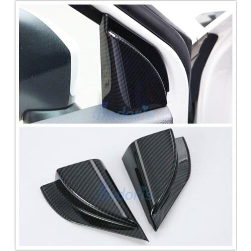 For Mitsubishi Eclipse Cross 2018 2019 2020 Carbon Fiber Color Front Window Triangle A Colum Trim Interior Moulding Accessories