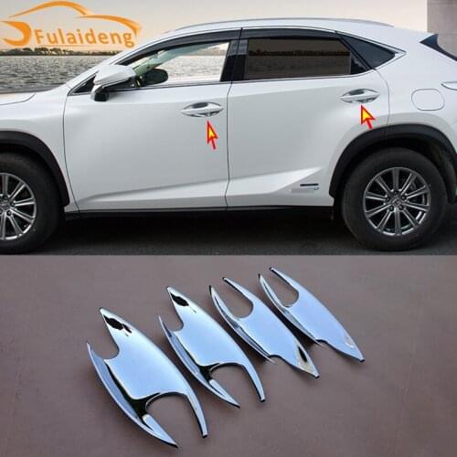 4pcs For Lexus NX200T/300H 2015-2020 ABS Chrome Door Bowl Handle Trim Cover Car Styling Accessories