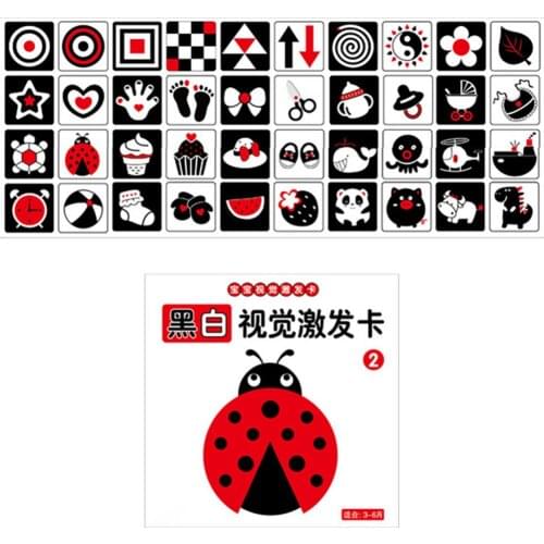 Newborn Black & White Vision Flash Card For Infant Color Cognitive Intelligence Development Baby Early Learning Educational Toys