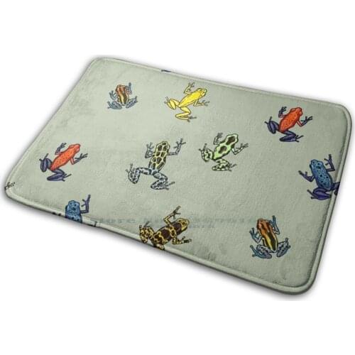 Dendrobates Frog Pattern Mat Rug Carpet Anti-Slip Bedroom Entrance Door Mat Dendrobates Pattern Dendrobates Poison Dart Frog