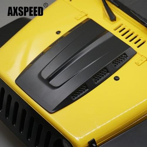AXSPEED ABS Plastic Engine Cover Hood for Jeep Wrangler Rubicon Axial SCX10 1/10 RC Rock Crawler Car Body Shell Parts