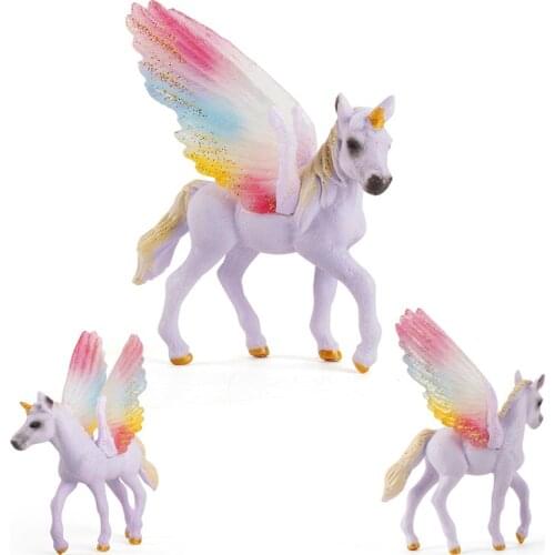 Simulation Animal Model Pegasus Unicorn Fairy Horse PVC Animals Action Figures Toys Gifts