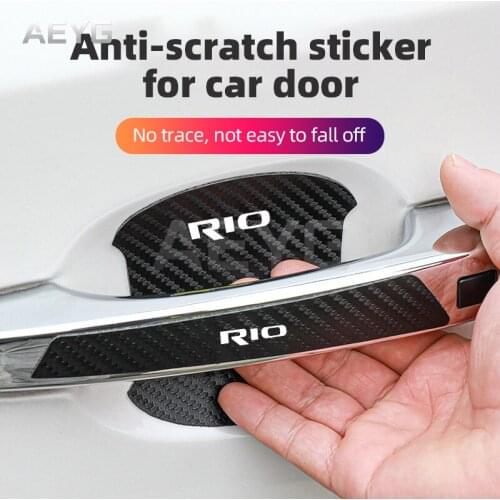 Carbon Fiber Car Door Handle Anti-Scratches Sticker Protector Vinyl Decals For KIA Rio K2 K3 K4 K5 KX3 KX5 QL Protective Film