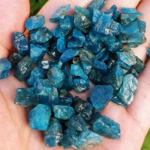 Natural Raw Blue Apatite Rough Stones Crystal gravel Minerals and Stones Rough Gemstone Specimen